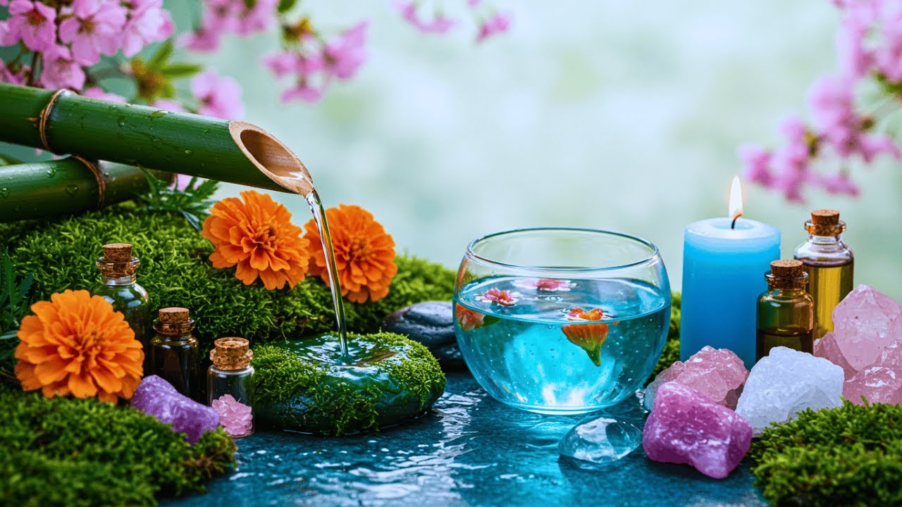 Gentle Water Flow & Piano 🍀 Beautiful Relaxation Music for Meditation, Calm & Stress Healing
