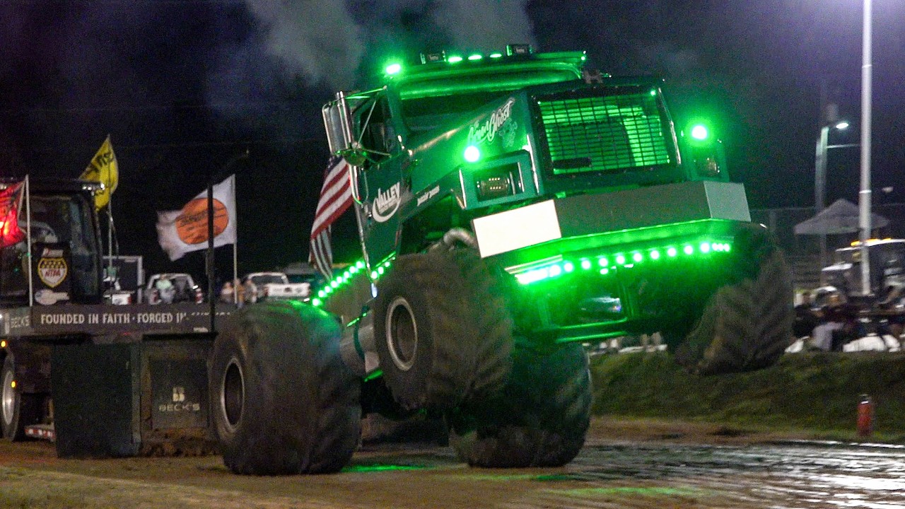 Semi Pulling 2024: A class Semis. Over The Top Diesel Showdown. Onaway Speedway.