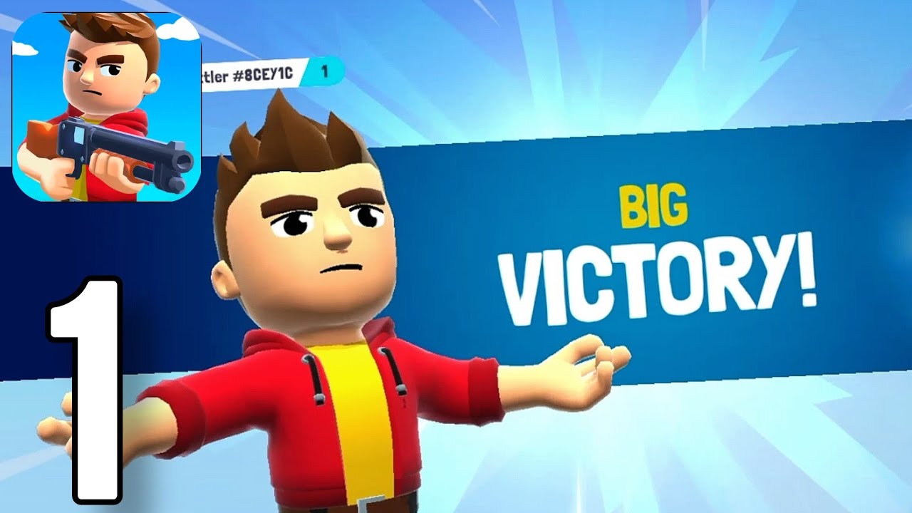 Battle Guys - Gameplay Walkthrough Part 1 - Tutorial & Solo Royale Win (ios,Android)