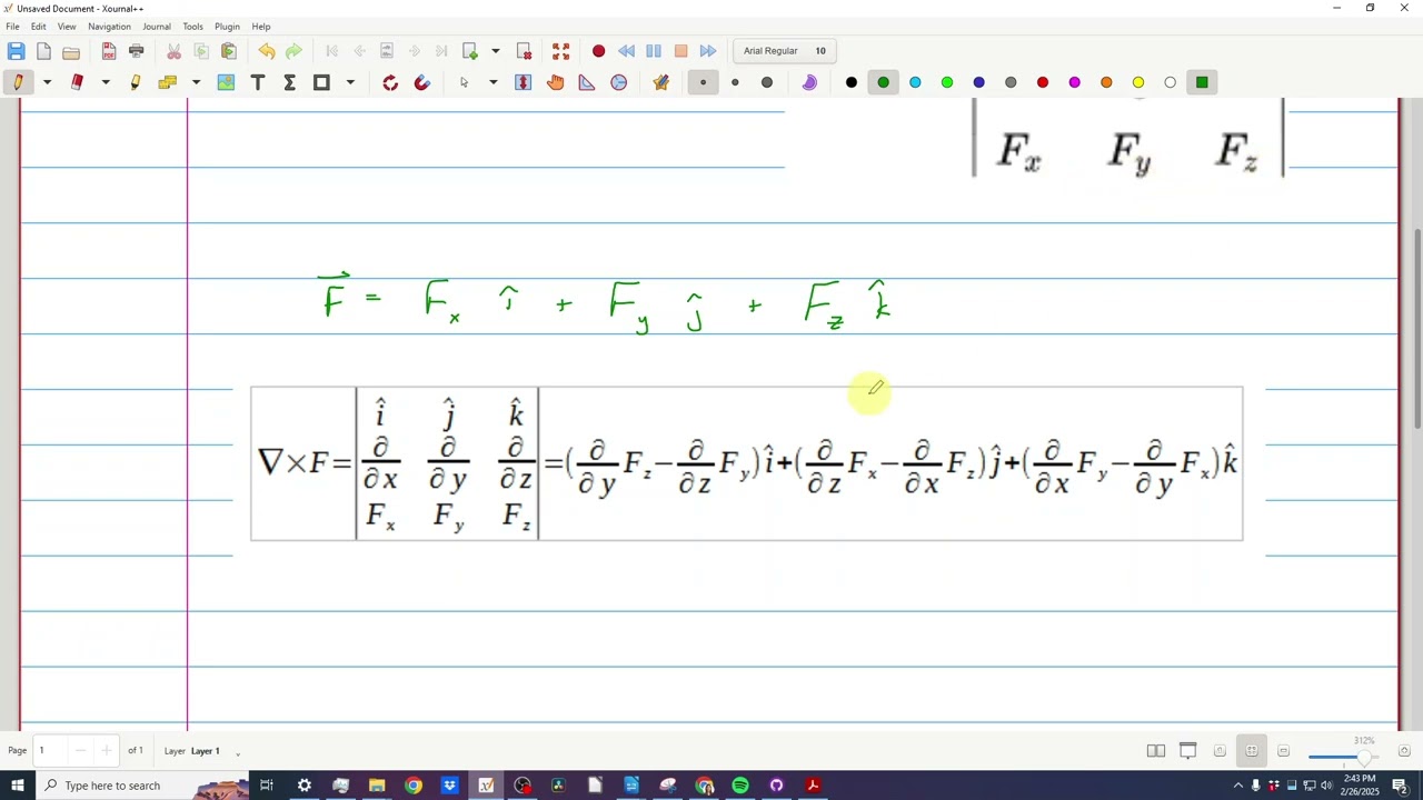Conservative Forces: curl test for vector field