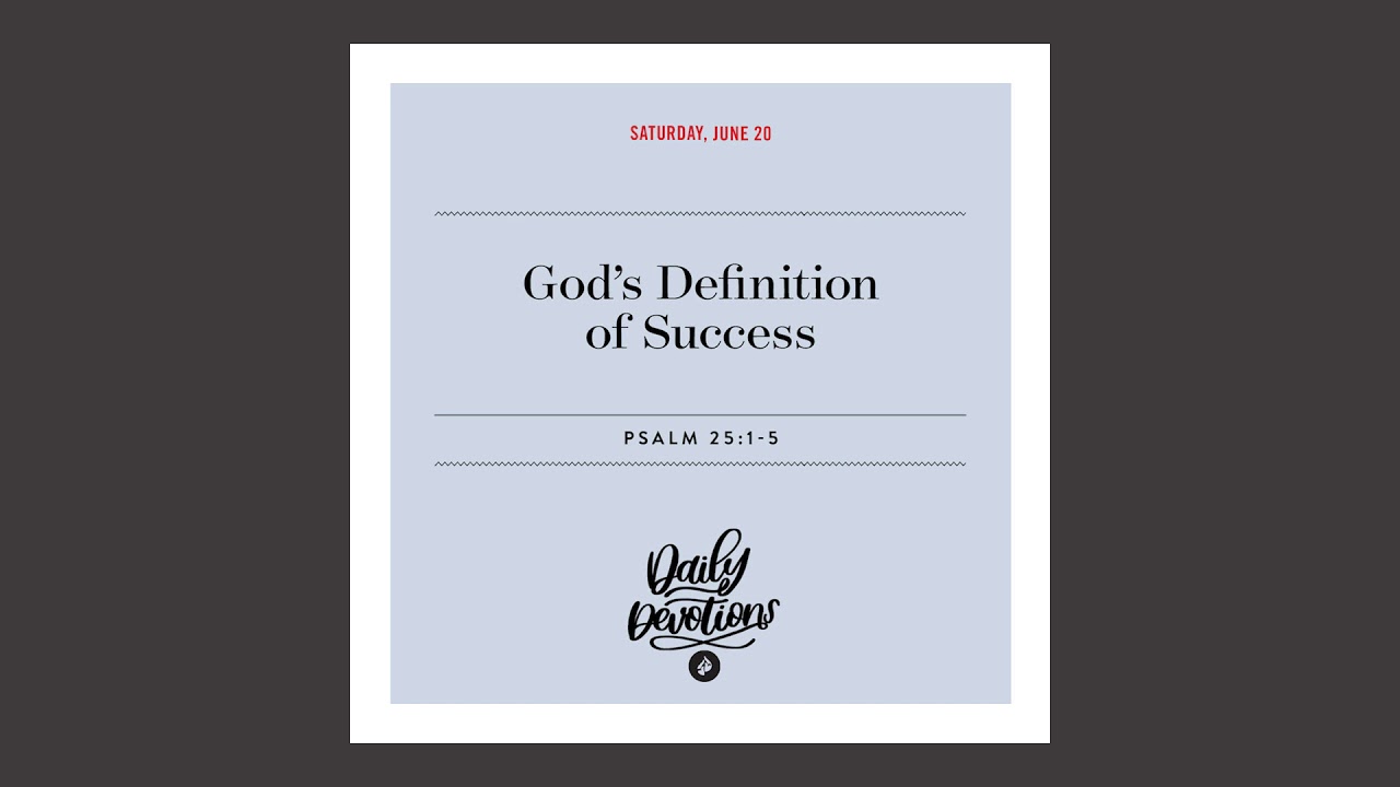 God&rsquo;s Definition of Success - Daily Devotional