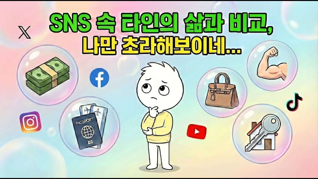 SNS 남들 사는 거 보면 자꾸 초라해지나요? (당신 잘못이 아닌 심리학적 이유)