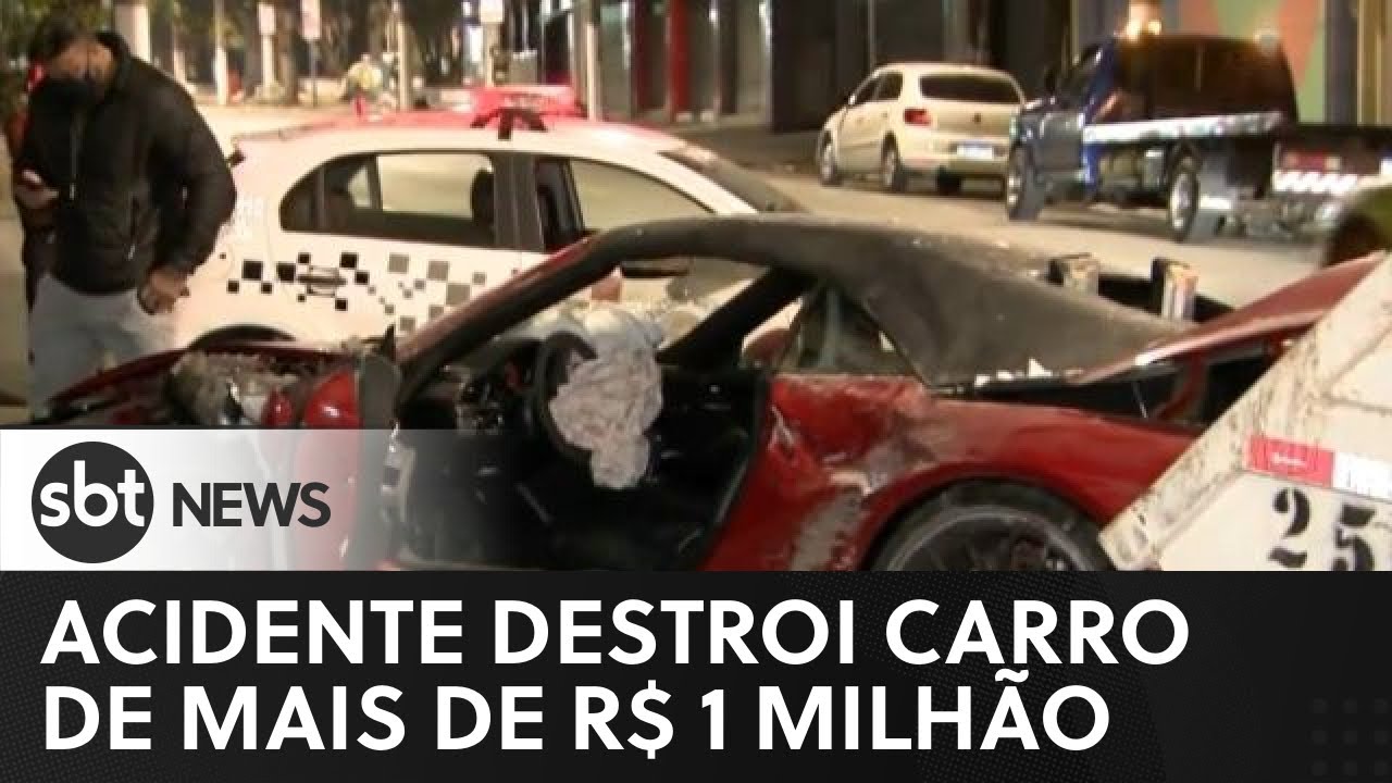 Acidente grave destroi carro de mais de R$ 1 milhão | SBT News