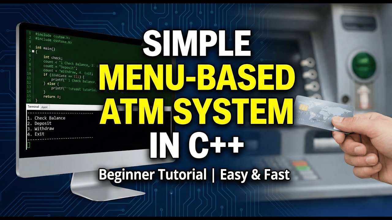 Build a Simple Menu-Based ATM System in C++ | In Tamil | Beginner Project Tutorial | GCSST