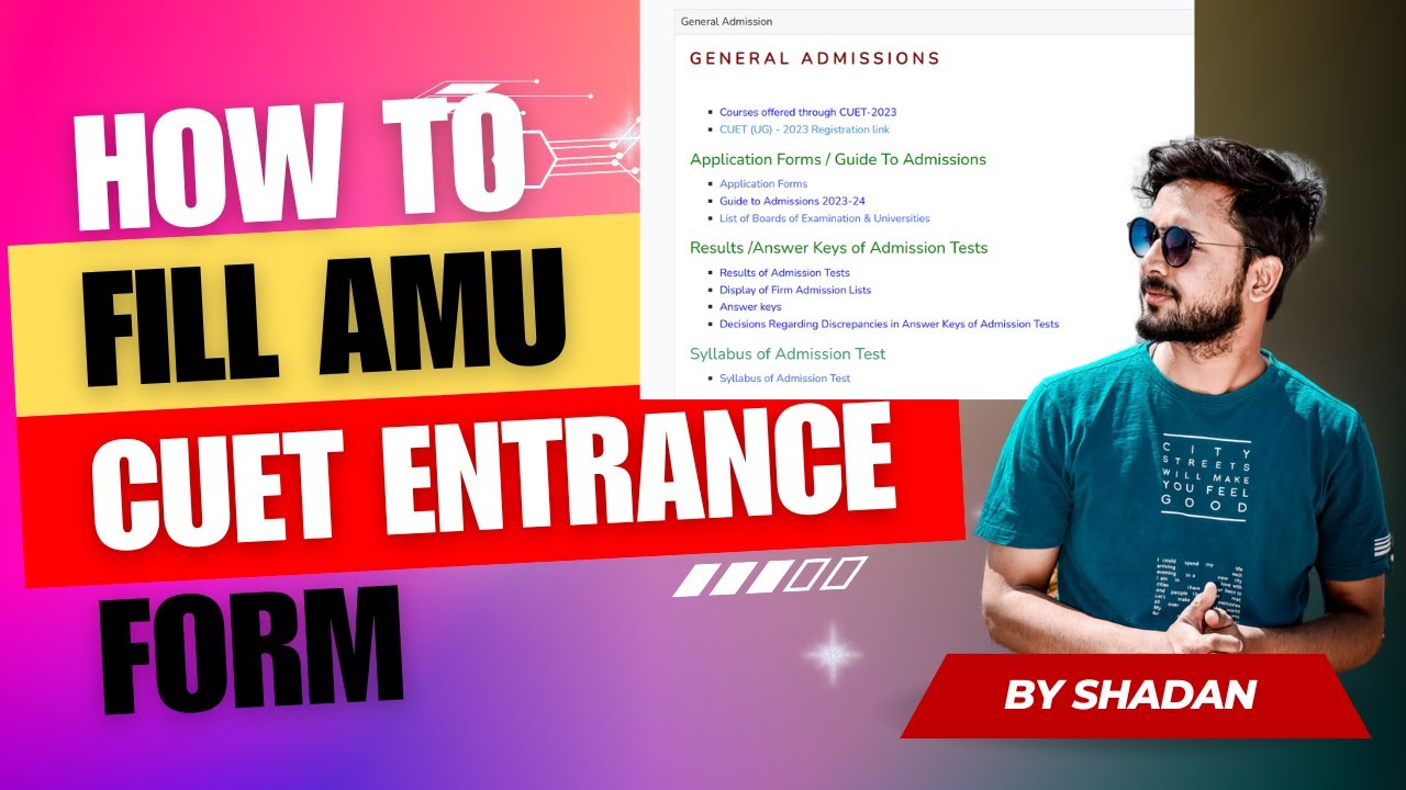 How to Fill the AMU CUET Application Form || AMU CUET Registration Procedure & Step-by-Step Guide
