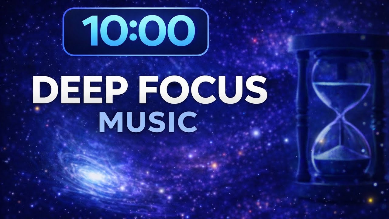 10 Minute Focus Timer with Relaxing Music | Study Timer for Classroom & Homework