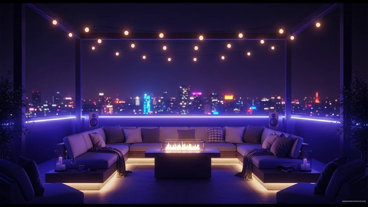 Late Night Rooftop Vibes 🌆 Lofi Beats to Relax / Study To