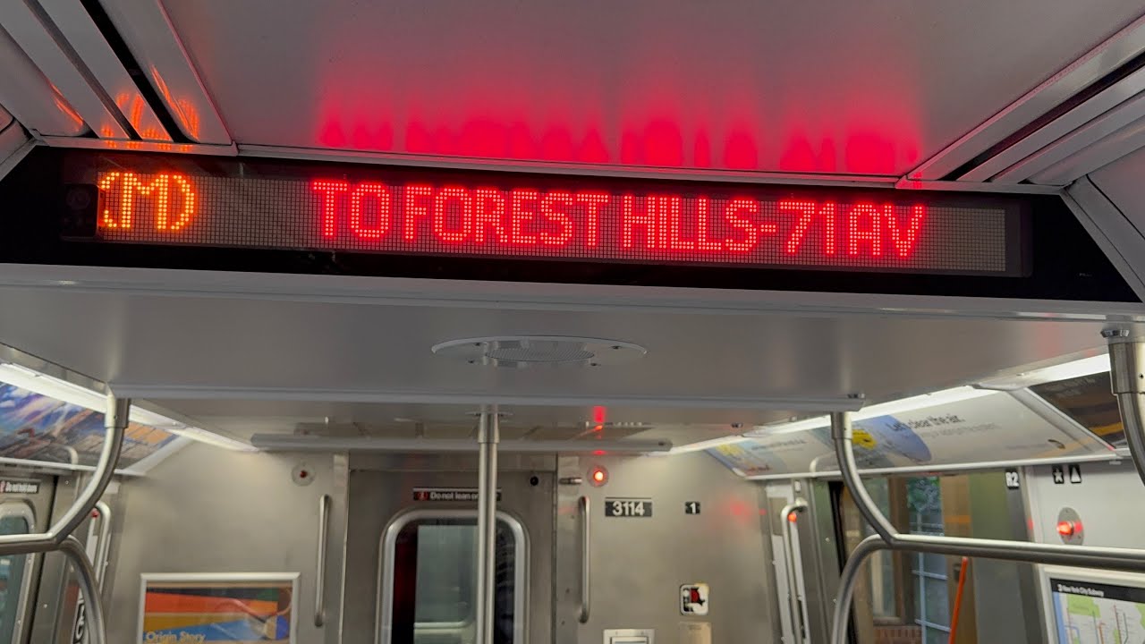 IND 6 Av Local: R179 (M) Train [Middle Village-Metropolitan Av to Forest Hills-71 Av #via53st]
