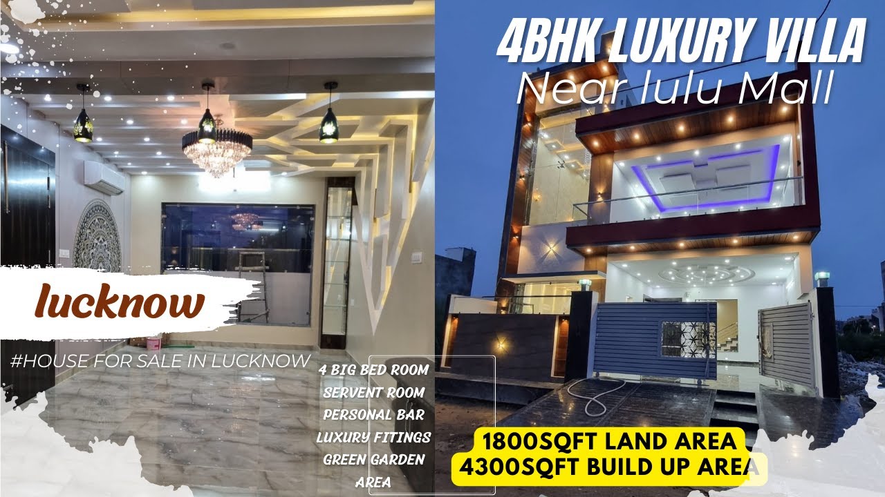 1760Sqft 4Bhk Luxury Villa for Sale in Lucknow near lulu Mall | House for sale in Lucknow