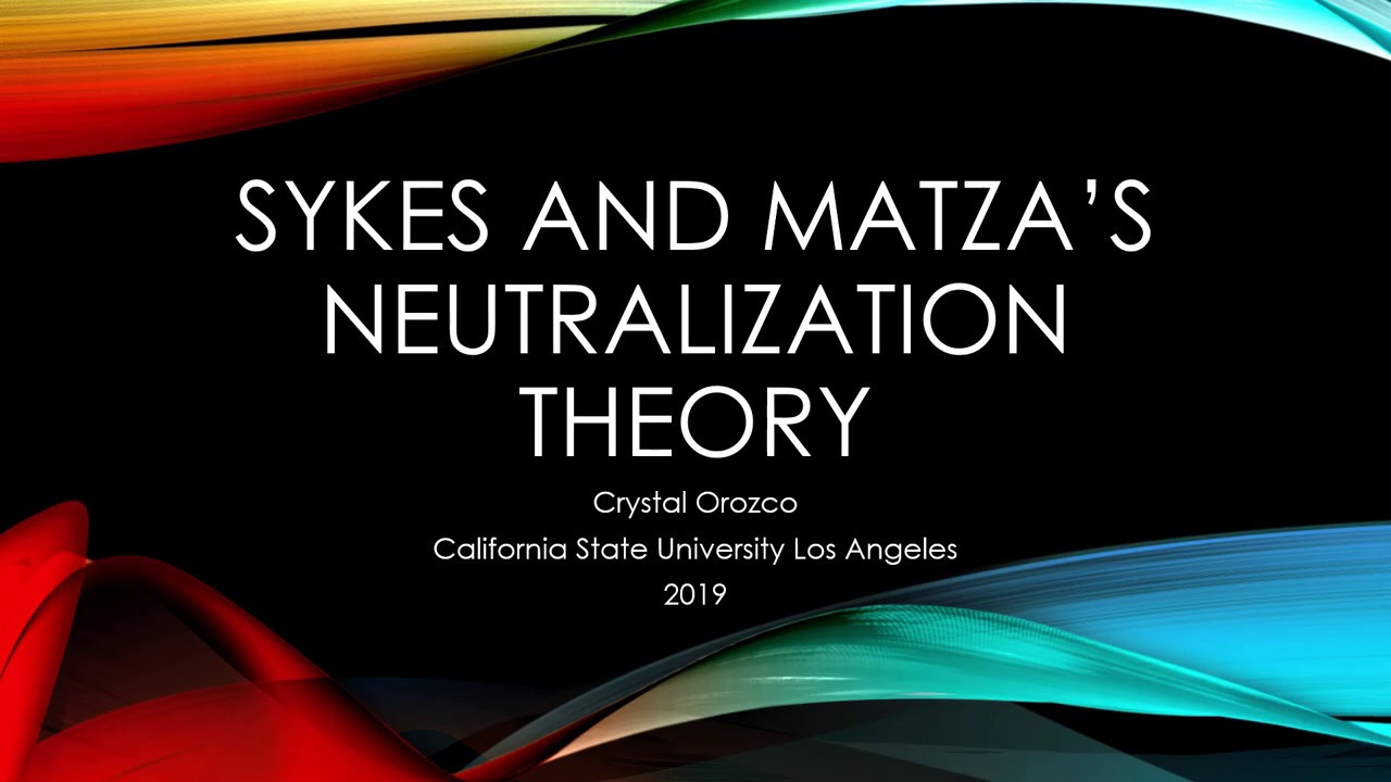 Sykes and Matza's Neutralization Theory