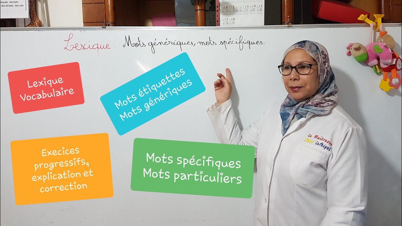 Lexique: Mots génériques, mots spécifiques.