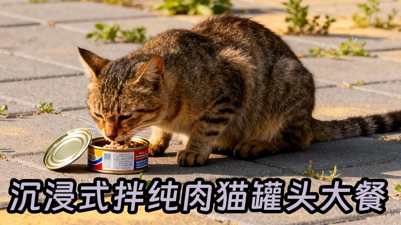 沉浸式拌純肉貓罐頭大餐，做貓飯的每一步都好解壓，這一刻真的被治癒了！