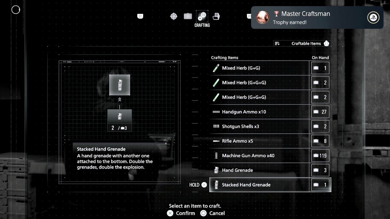 RE Requiem: Master Craftsman trophy and achievement guide (easy method via manual save)