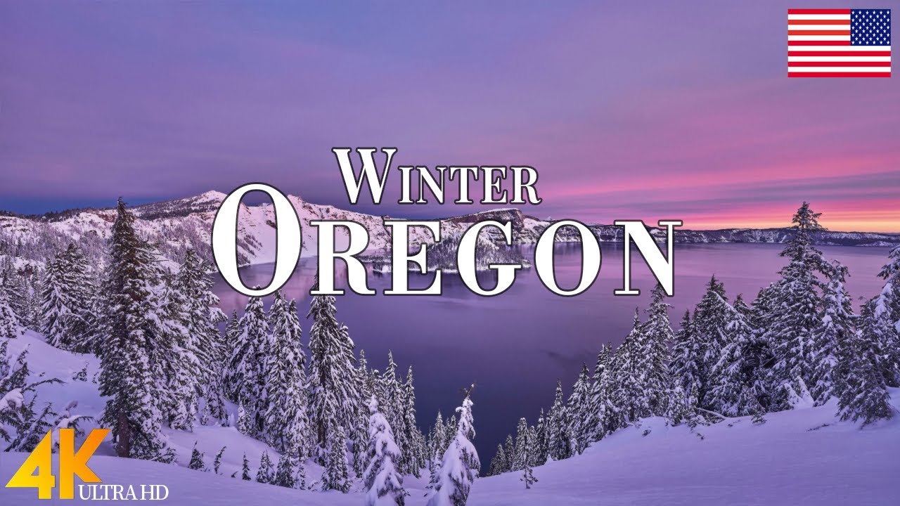 Winter Oregon 4K Ultra HD • Enchanting Winter Wonderland, Scenic Relaxation Film with Calming Music.