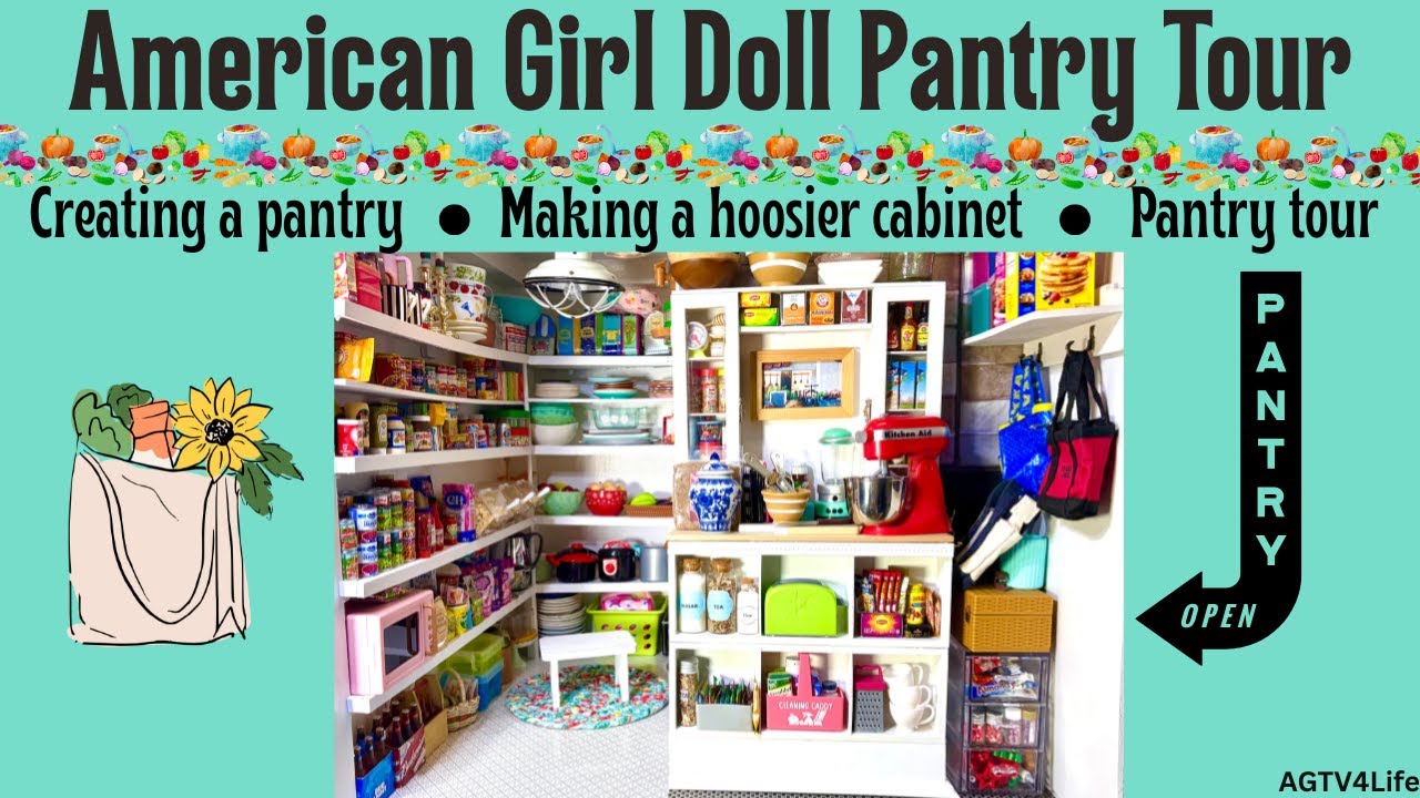 Кладовая для куклы American Girl * Создание кладовой * Изготовление шкафа Hoosier * Экскурсия по ...