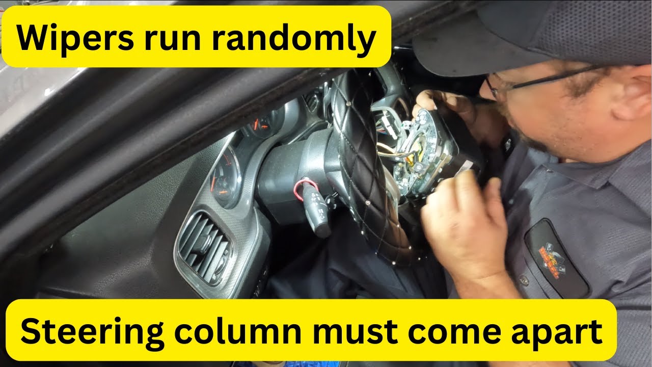 2012 Dodge Charger windshield wipers randomly wipe! Electrical issue? #mechanic