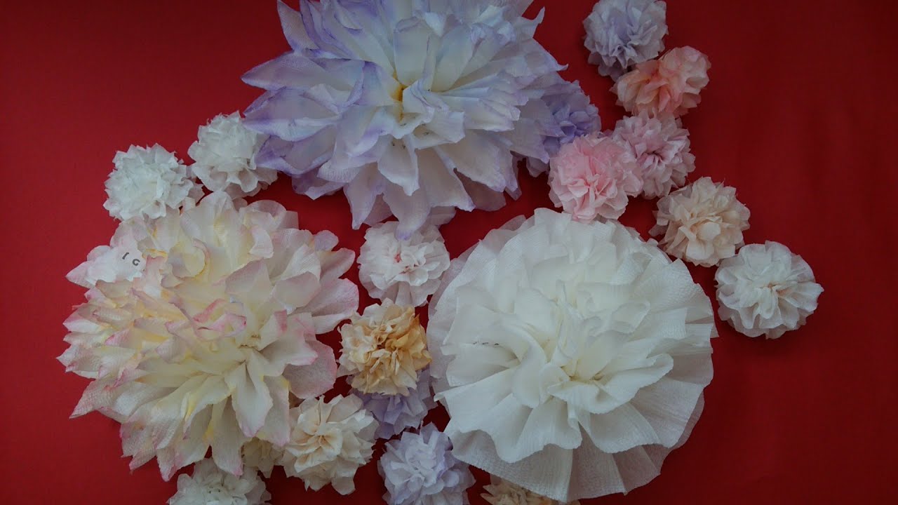 簡単・豪華・安価なペーパーナプキンフラワー / DIY Kawaii Paper Napkin Flower