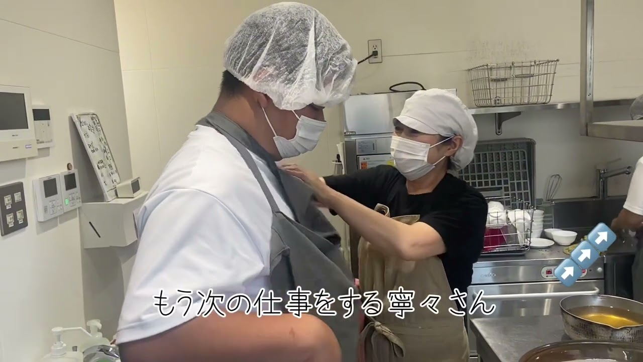 就労継続支援B型　多機能型支援センターそら　厨房version2 白和のごま擦り作業