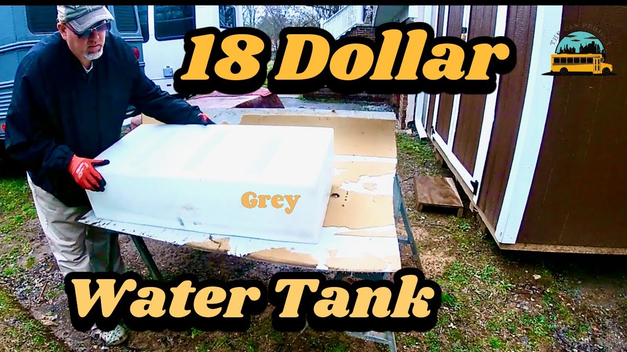 Skoolie Build | Best SKOOLIE WATER TANK INSTALL Video | Repurposed Tank