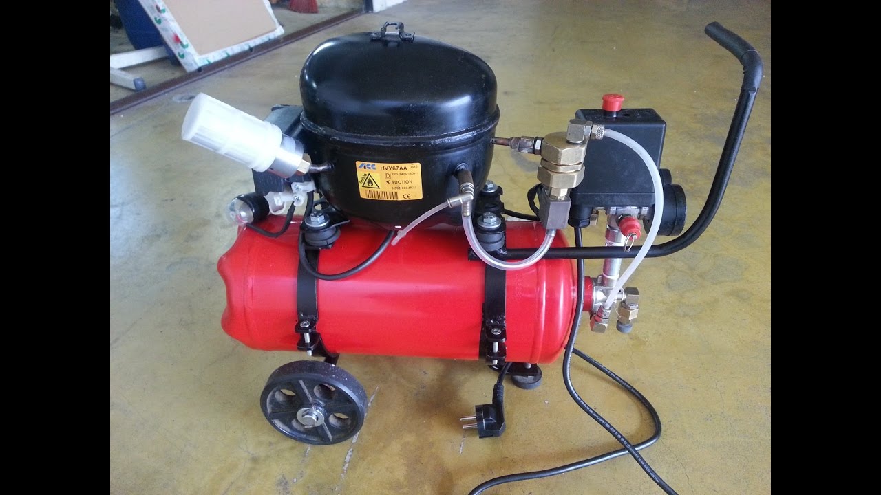 DIY - Small Silent Air Compressor  (Mini Compressore Silenzioso)