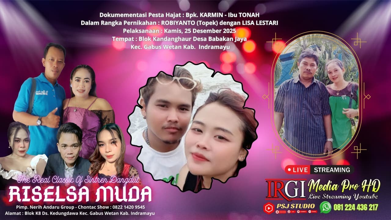 LIVE Sintren Dangdut "RISELSA MUDA" || Hajat Bpk. KARMIN - Ibu TONAH || Kamis, 25 Desember 2025