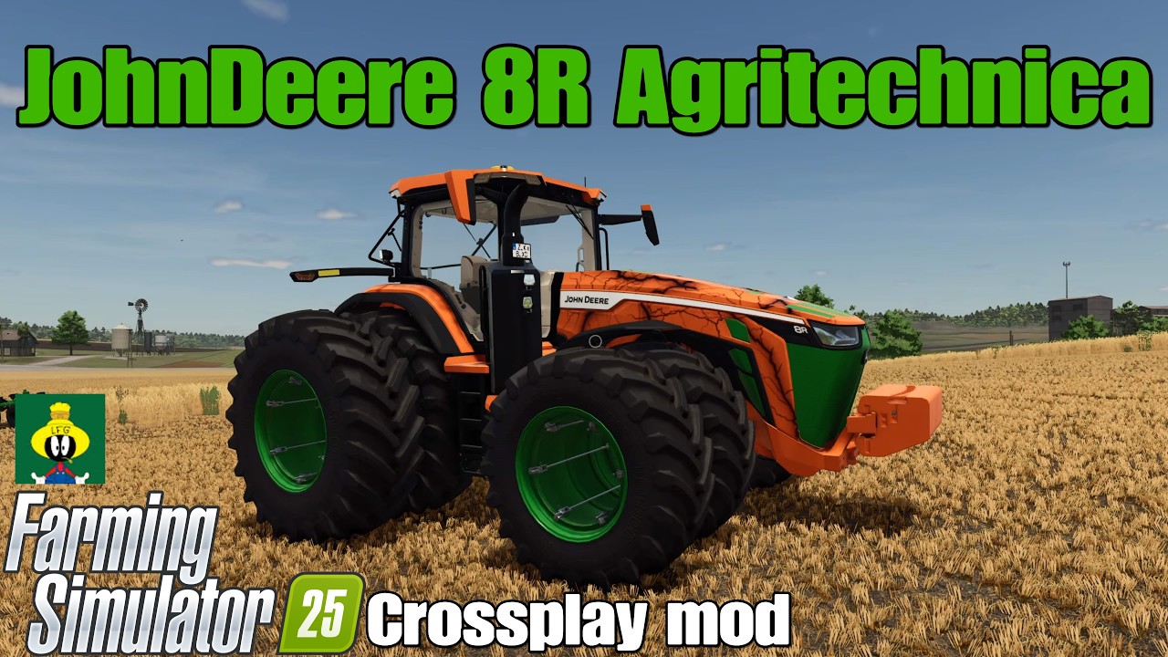 JohnDeere 8R Agritechnica / Кроссплейный мод FS25