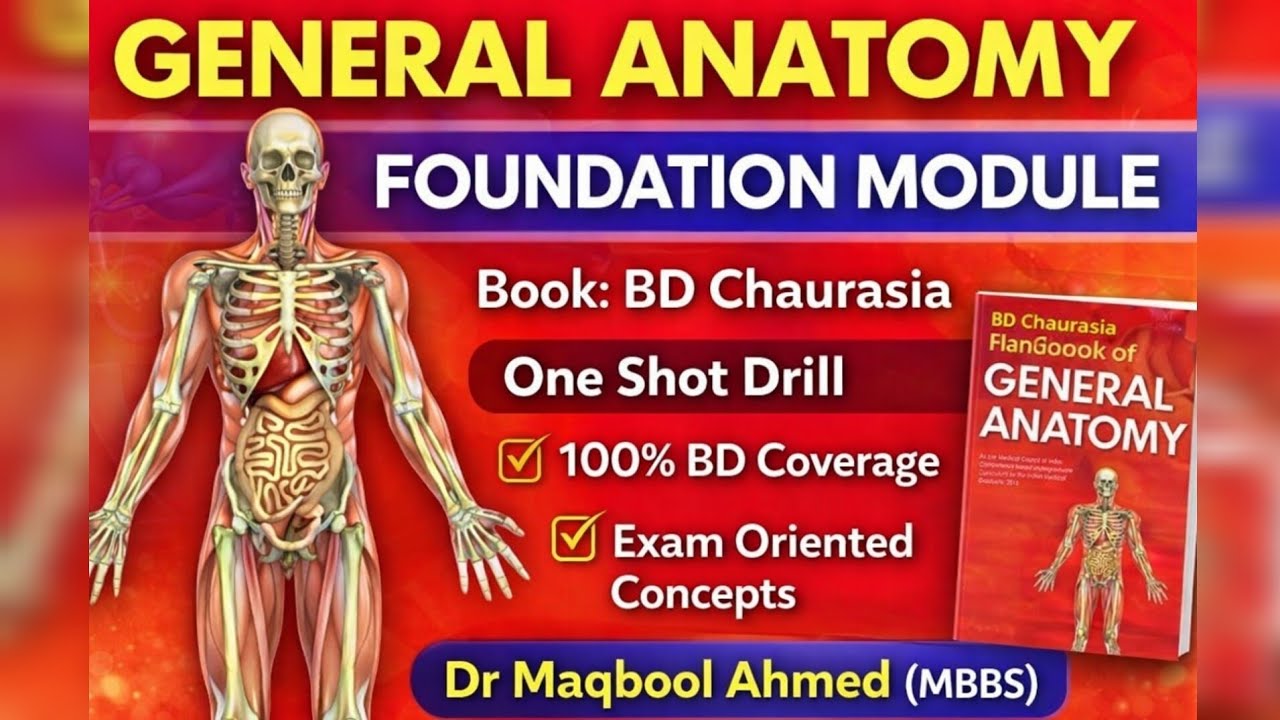 GENERAL ANATOMY| FOUNDATION MODULE|  BD-CHAURACHIA|  FIRST YEAR MBBS| Dr Maqbool Ahmed 