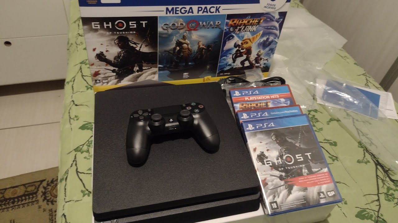 Chegou meu PS4 Slim 1TB Mega Pack V18 - Amazon