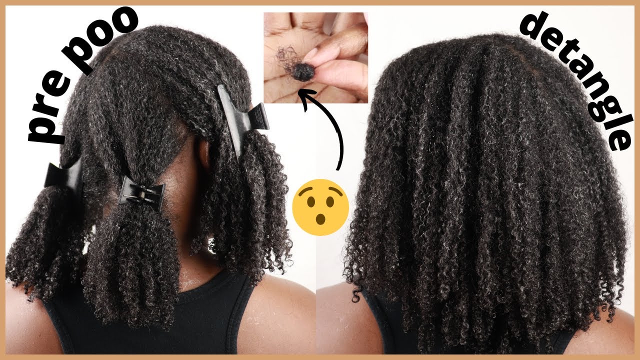 I tried a new pre poo detangler💧on my natural hair🥰