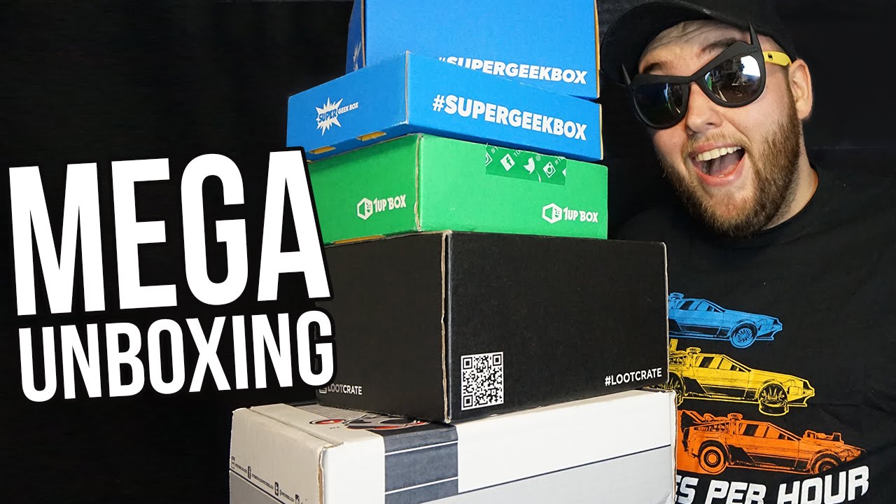 JULY 2015 MEGA UNBOXING - Loot Crate, Nerd Block Arcade Block, Super Geek Box, 1Up Box