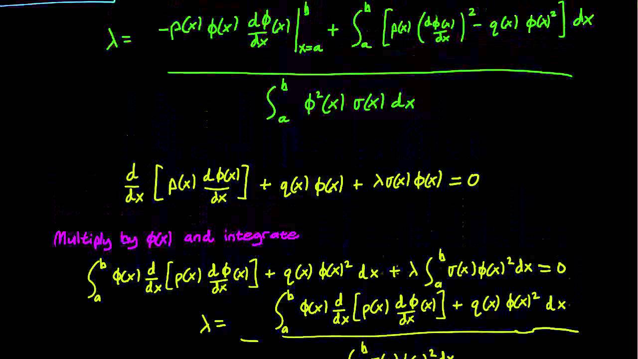 5.6 Rayleigh quotient derivation