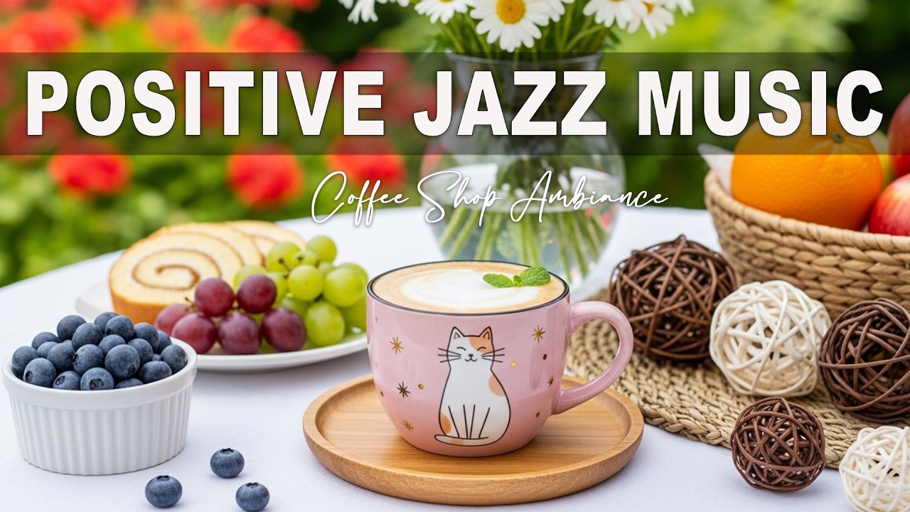 Positive Jazz Music☕ Bossa Nova Piano - Coffee Shop Ambience for Upbeat Moods