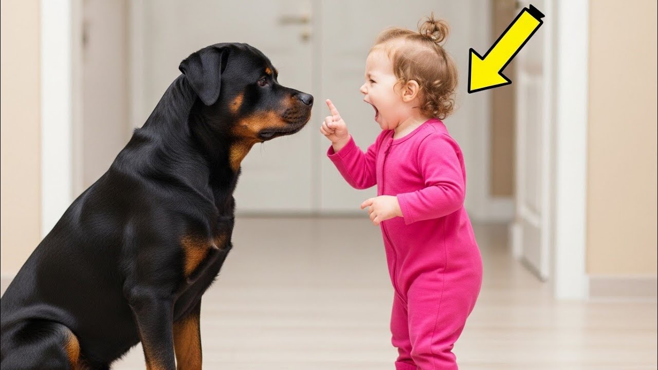 Rottweiler y el secreto del niño — los padres quedaron sorprendidos