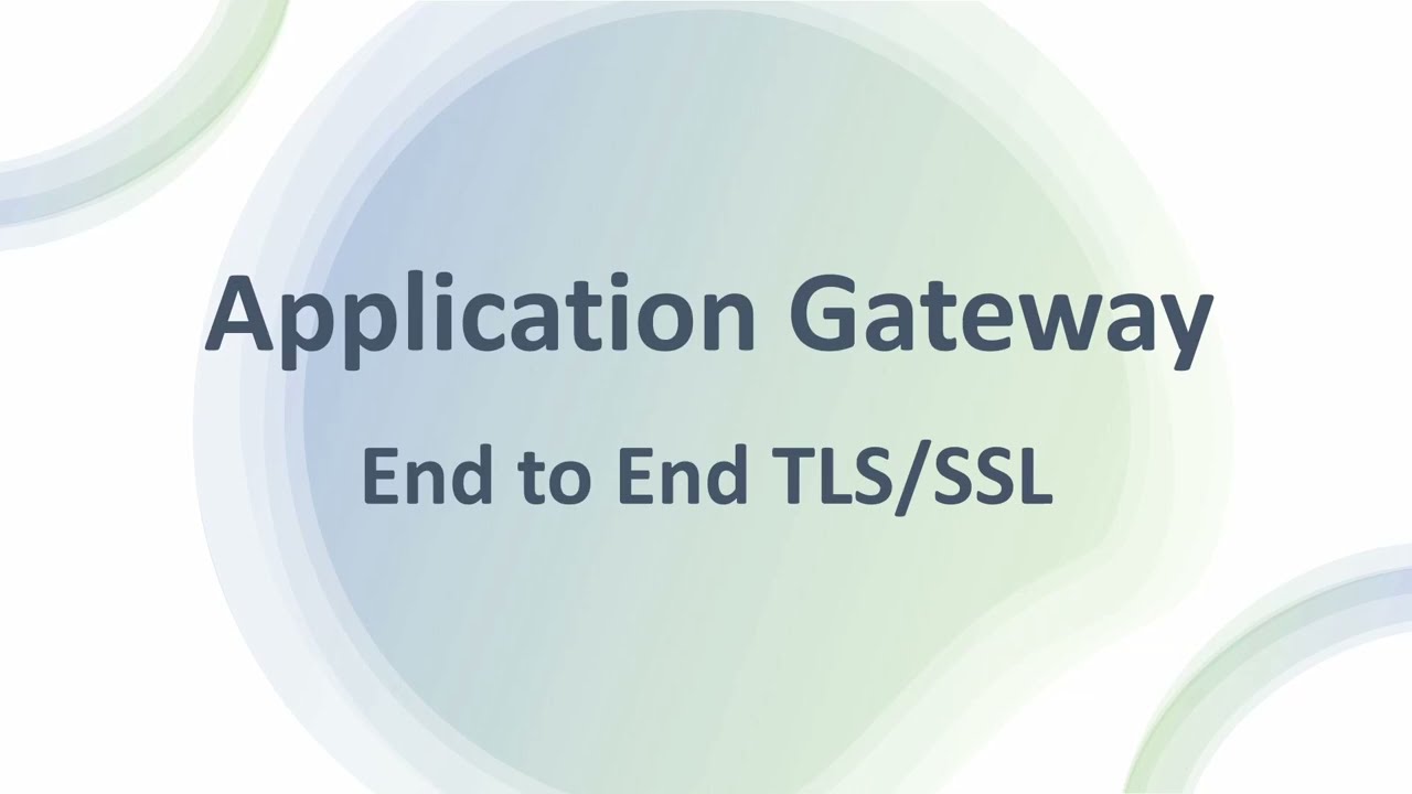 Azure Application Gateway — сквозное шифрование TLS с использованием Let's Encrypt
