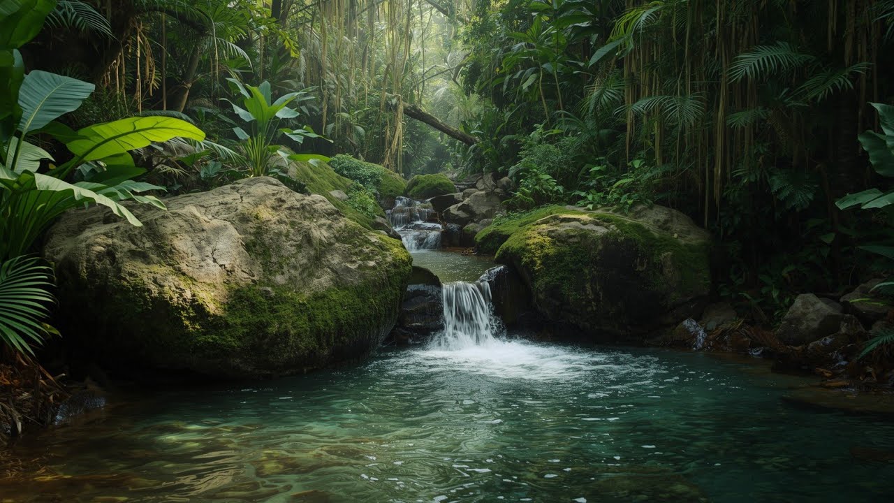 Heavenly Forest Atmosphere / Relaxing Nature Sounds for Meditation / Birdsong / Stream Sounds
