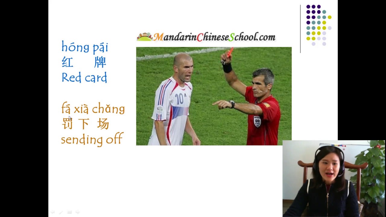Chinese Vocabulary 足球词汇 Words About Soccer Football in Chinese