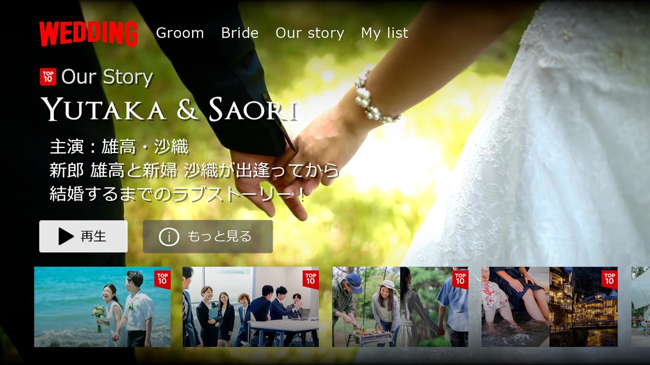 NETFLIX風プロフィールムービー（100枚）