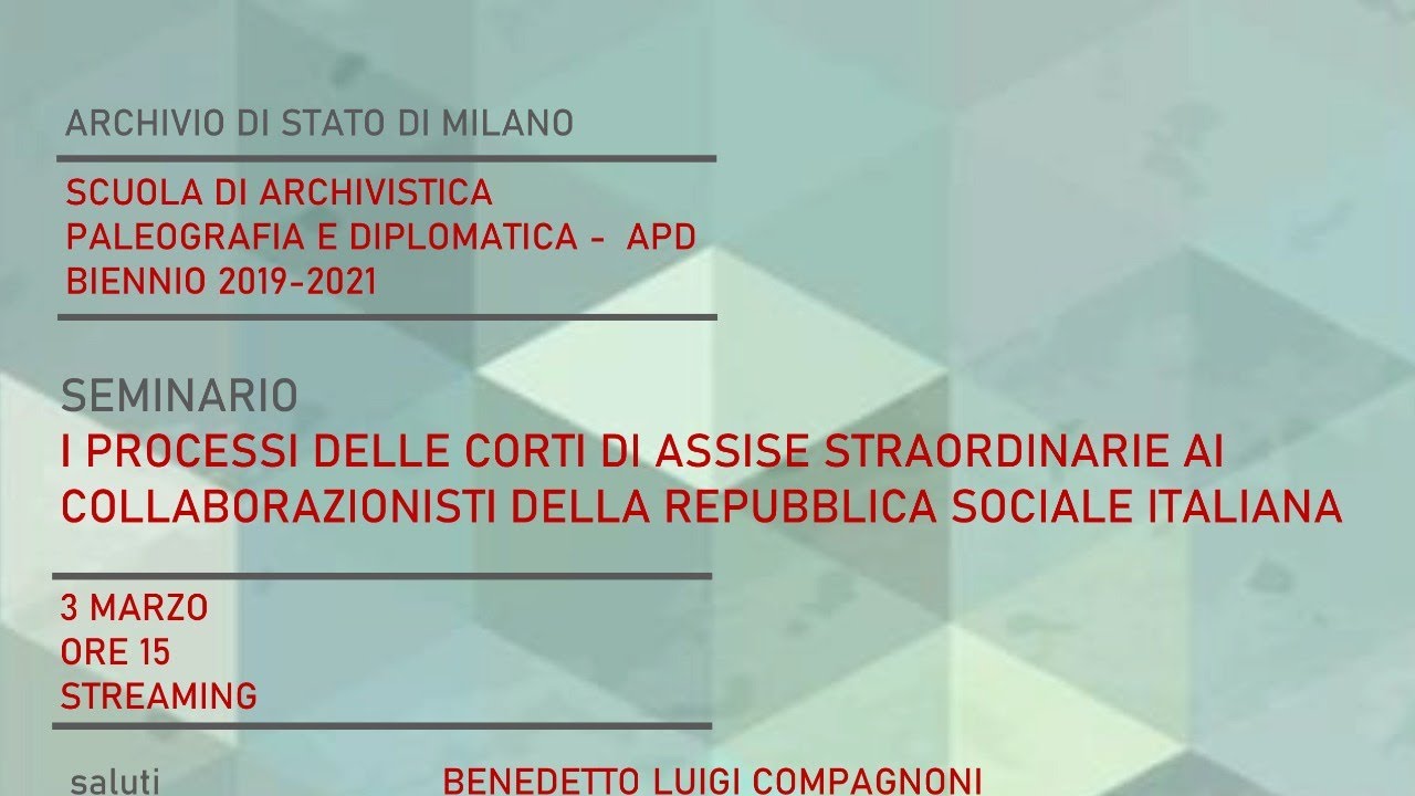 Seminario Scuola di Archivistica Paleografia e Diplomatica