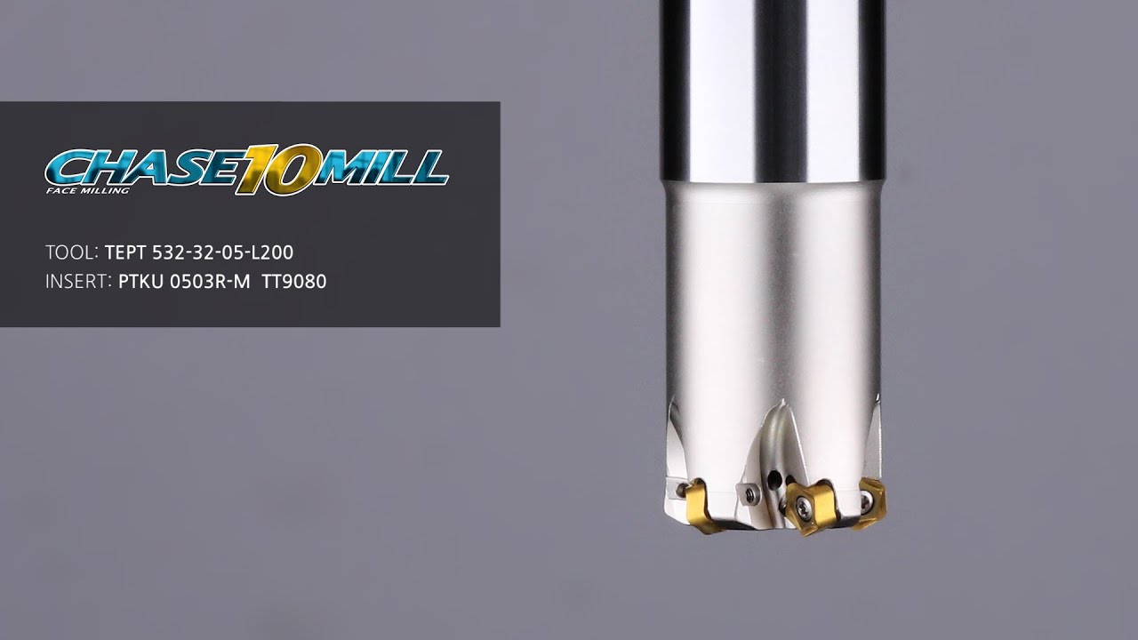 10-Cutting Edge High Feed and Face Milling Solution: CHASE-10-MILL