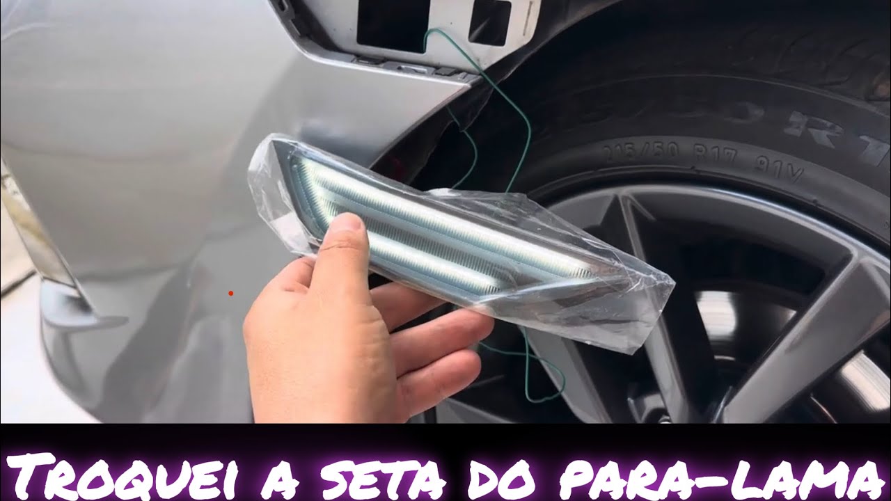 Coloquei a lente fumê no para-lama do Civic G-10