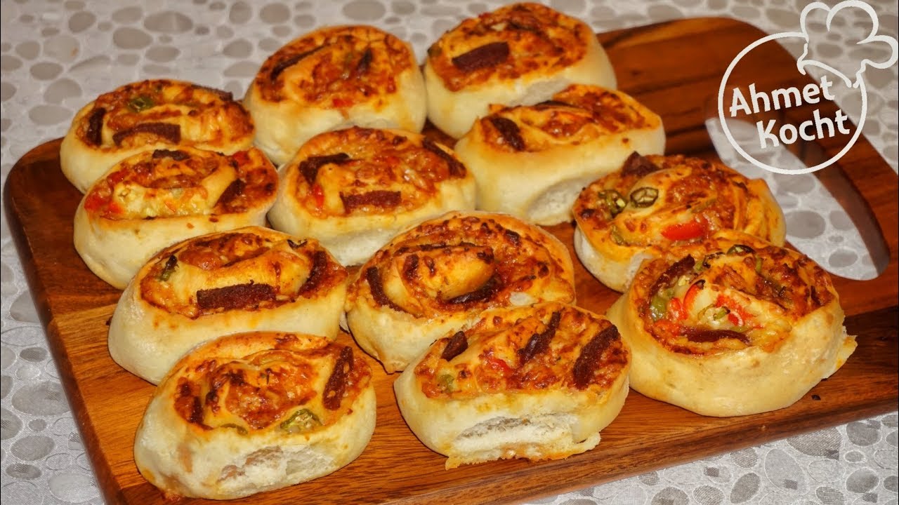 Pizza Rollen mit Sucuk | Ahmet Kocht | kochen | Folge 326