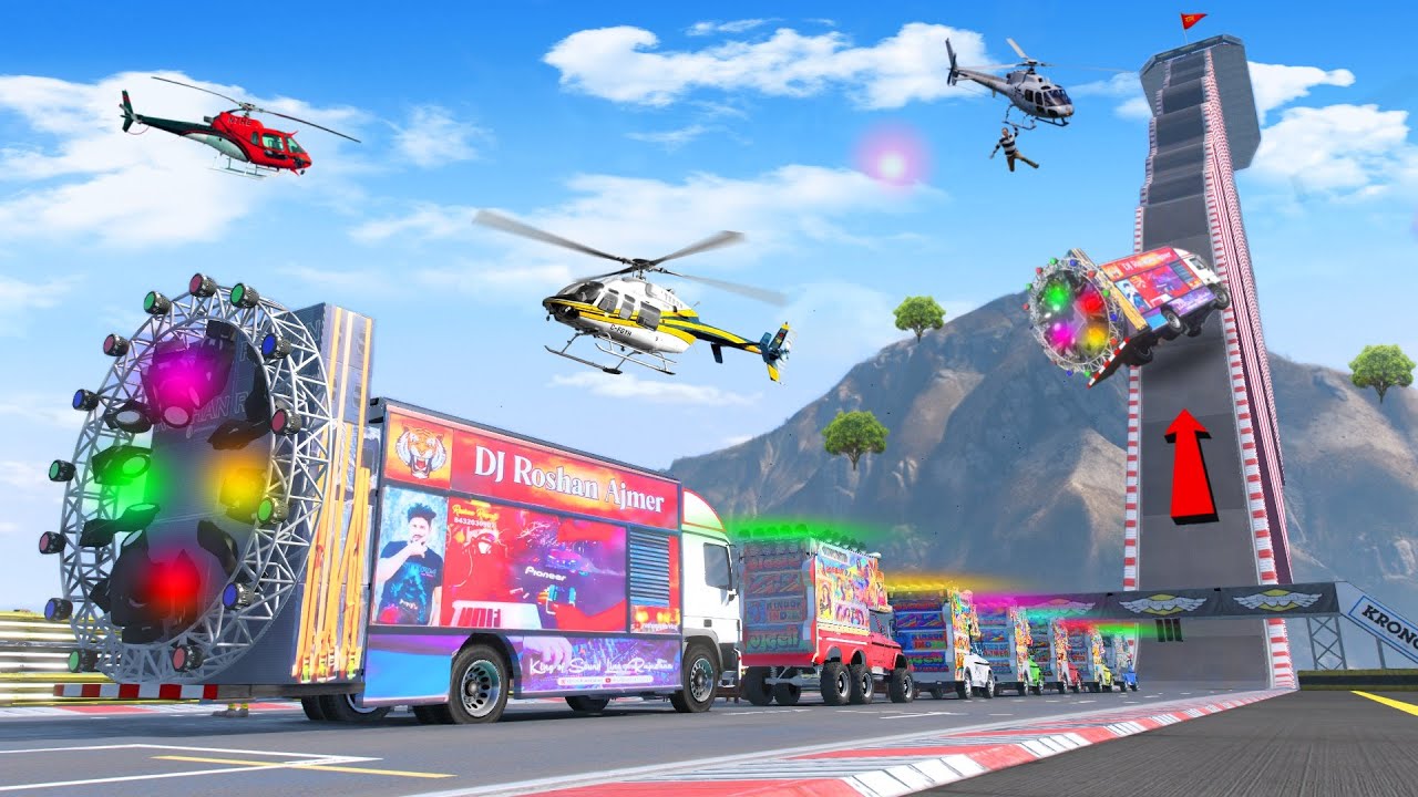 दुनिया का सबसे ऊंचा 😱😱 !! SUPER MEGA RAMP CHALLENGE !! कालिया बंदर VS MOTU PATLU😲INDIAN TOP DJ GTA 5