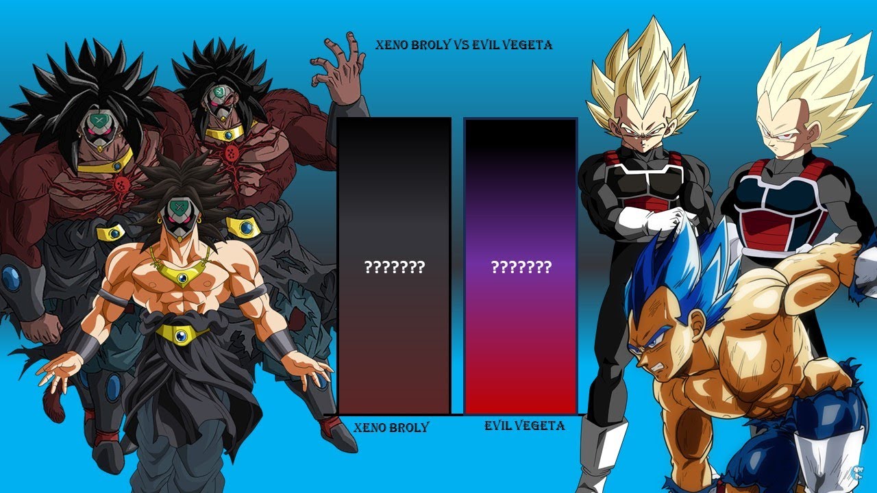 XENO BROLY vs EVIL VEGETA POWER LEVELS  🔥 (DBZ  DBS DBH POWER LEVELS)