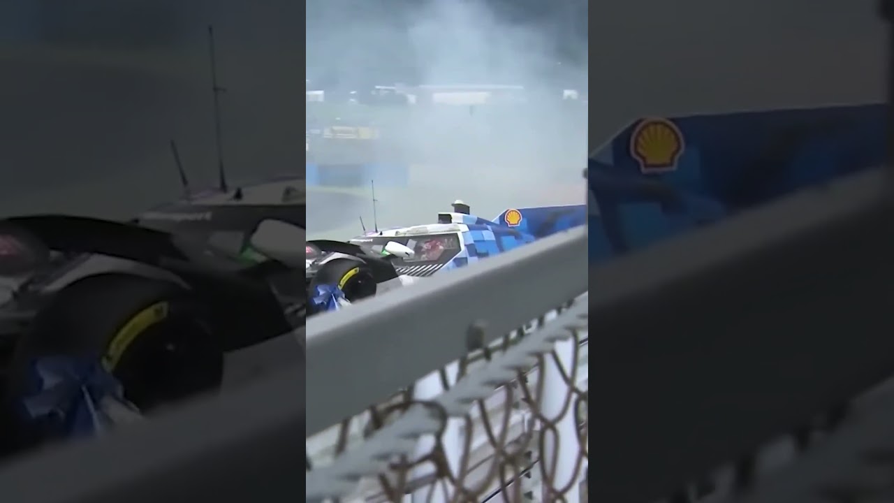BMW crashes HARD into the barrier 💥