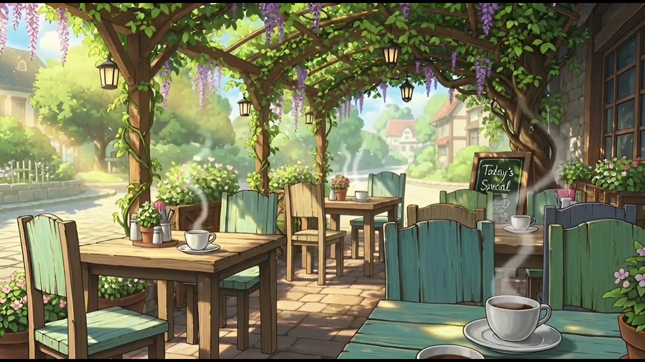 Cozy morning cafe , coffee 