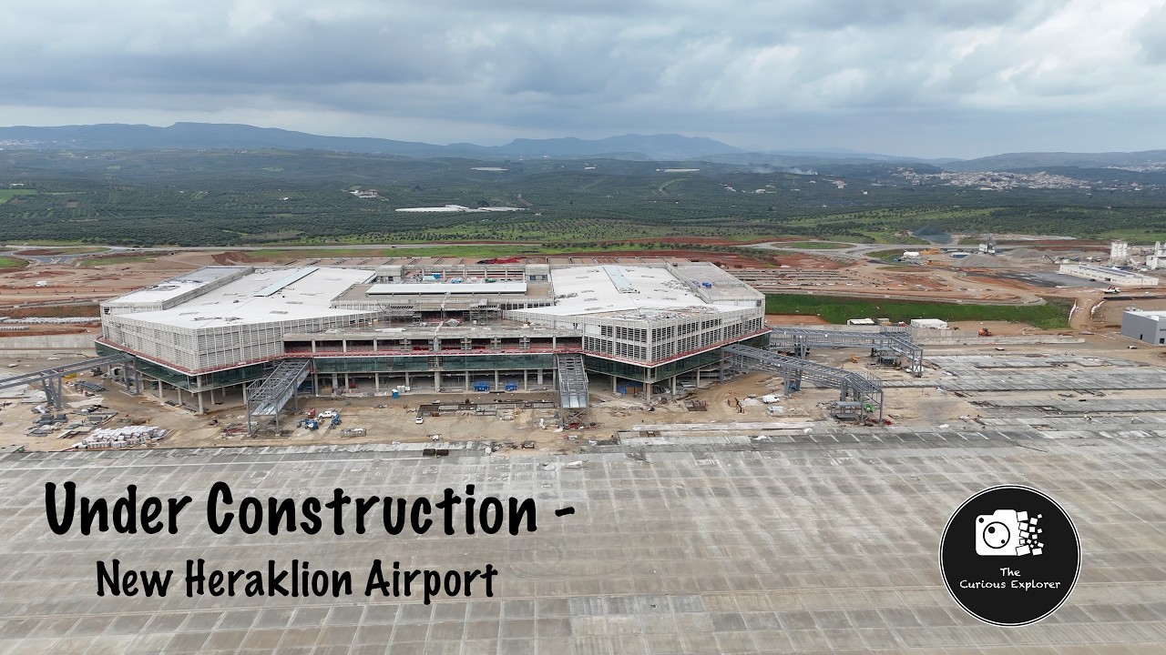 Crete’s New Airport ✈️ Kastelli Heraklion Construction | Drone Footage + Controller POV