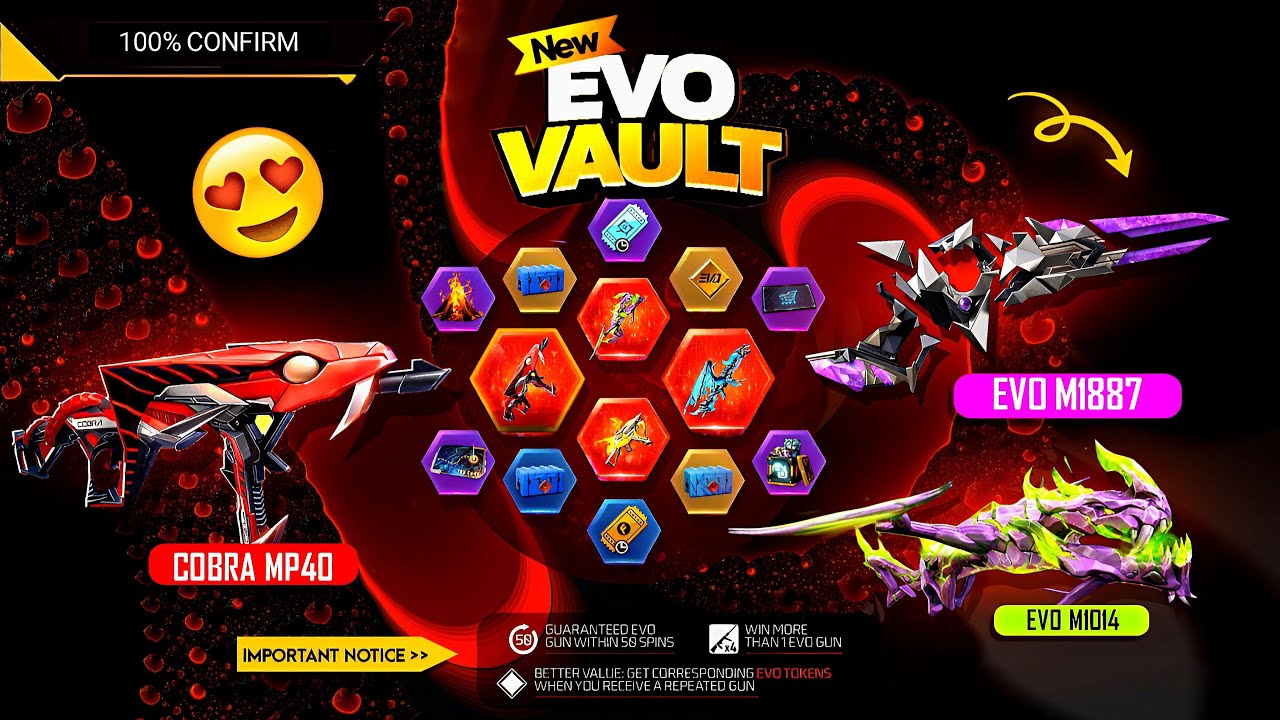 Next Evo Vault Event Free Fire 🥳🤯, M1887 Return|free fire new event|ff new event|new event free fire