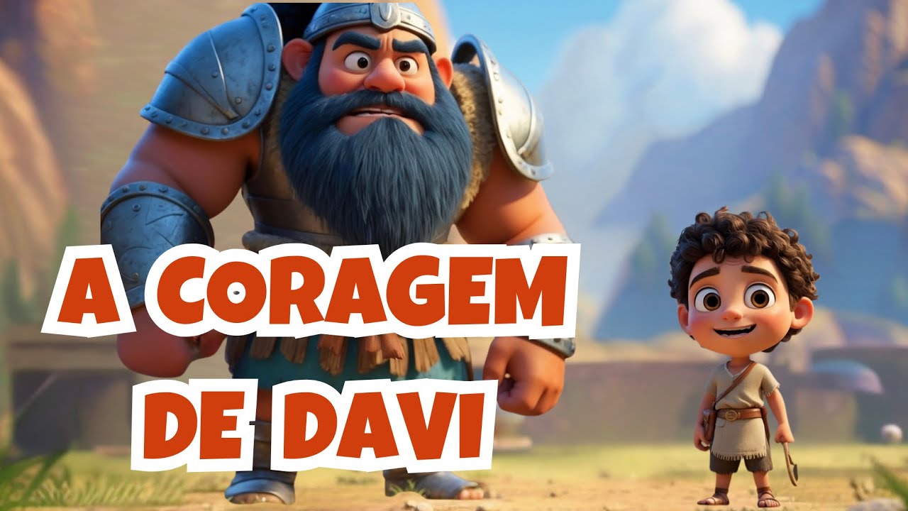 A Coragem de Davi ( 🇧🇷 Português ) | Música Cristã Infantil sobre Davi e Golias | Histórias Bíblia