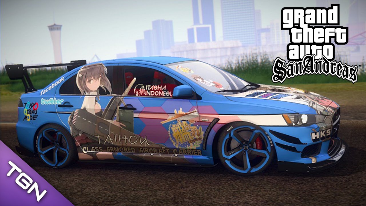 GTA SA - Evo X Taihou Itasha by Matheus-340; Yuuki Akame; Harlquin (Download)