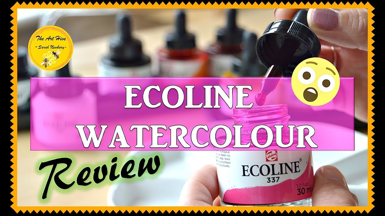 😊ECOLINE watercolour Inks/ liquid watercolours by ROYAL TALENS- art product REVIEW ( New for 2108)